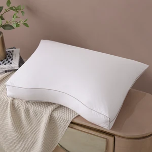 High Quality Pillow Feather Filling Soft Hotel Insert Pillow Fluffy Bed Pillow Duck Down Customize Opp Bag BSCI Adults 75% White