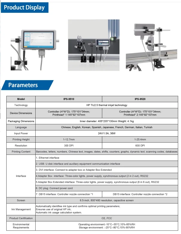 Tij Printer Specifications.pdf 2025 NEW High Speed TIJ Printer with CE Industrial Product Online ...