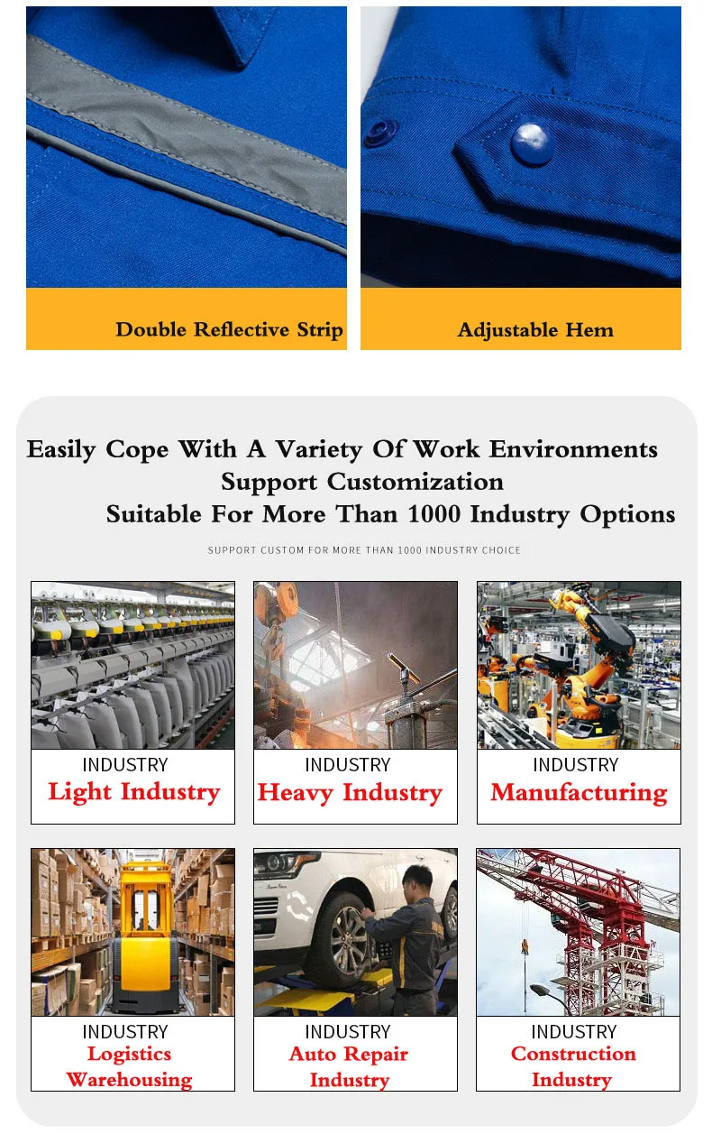 Custom Antistatic summer long-sleeved work clothes for men and women maintenance machine auto repair