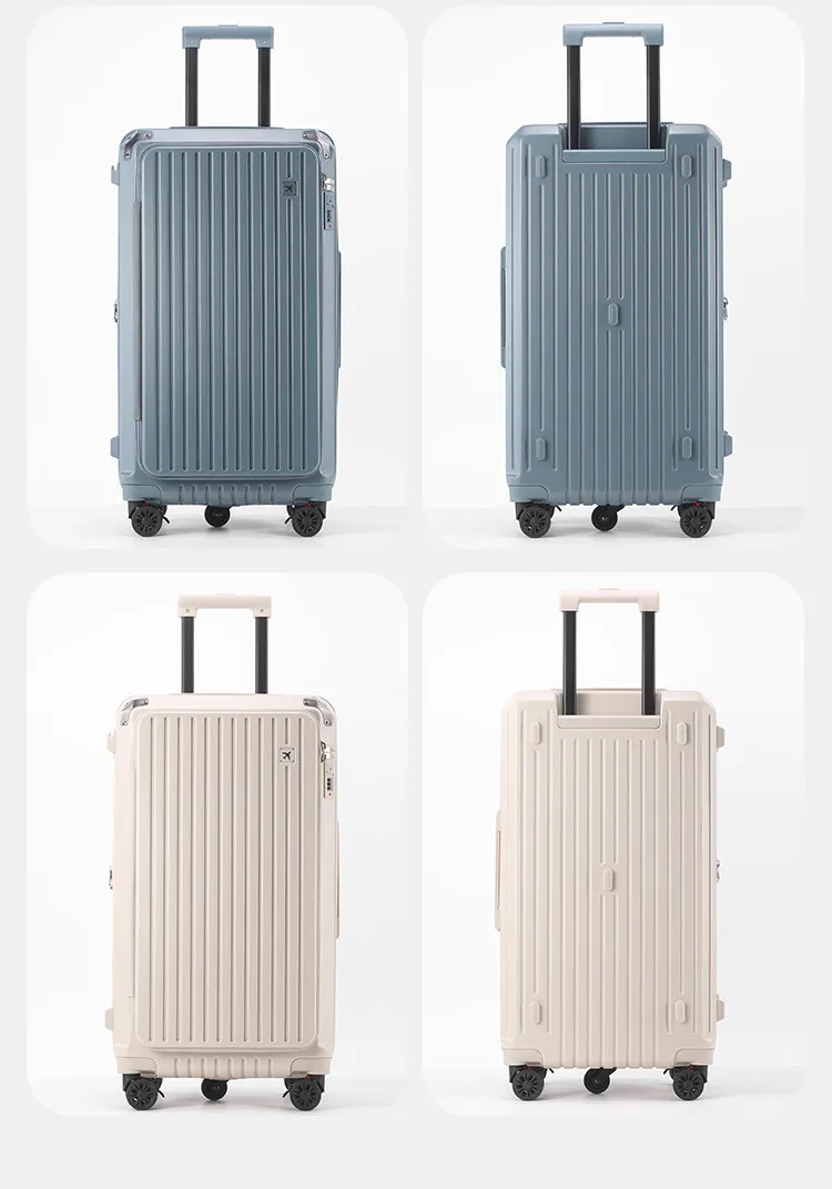 30 Inch PC Zipper Side Opening Luggage Large Capacity Expandable Rolling Suitcase Carry-on Travel Case 5 Wheels factory