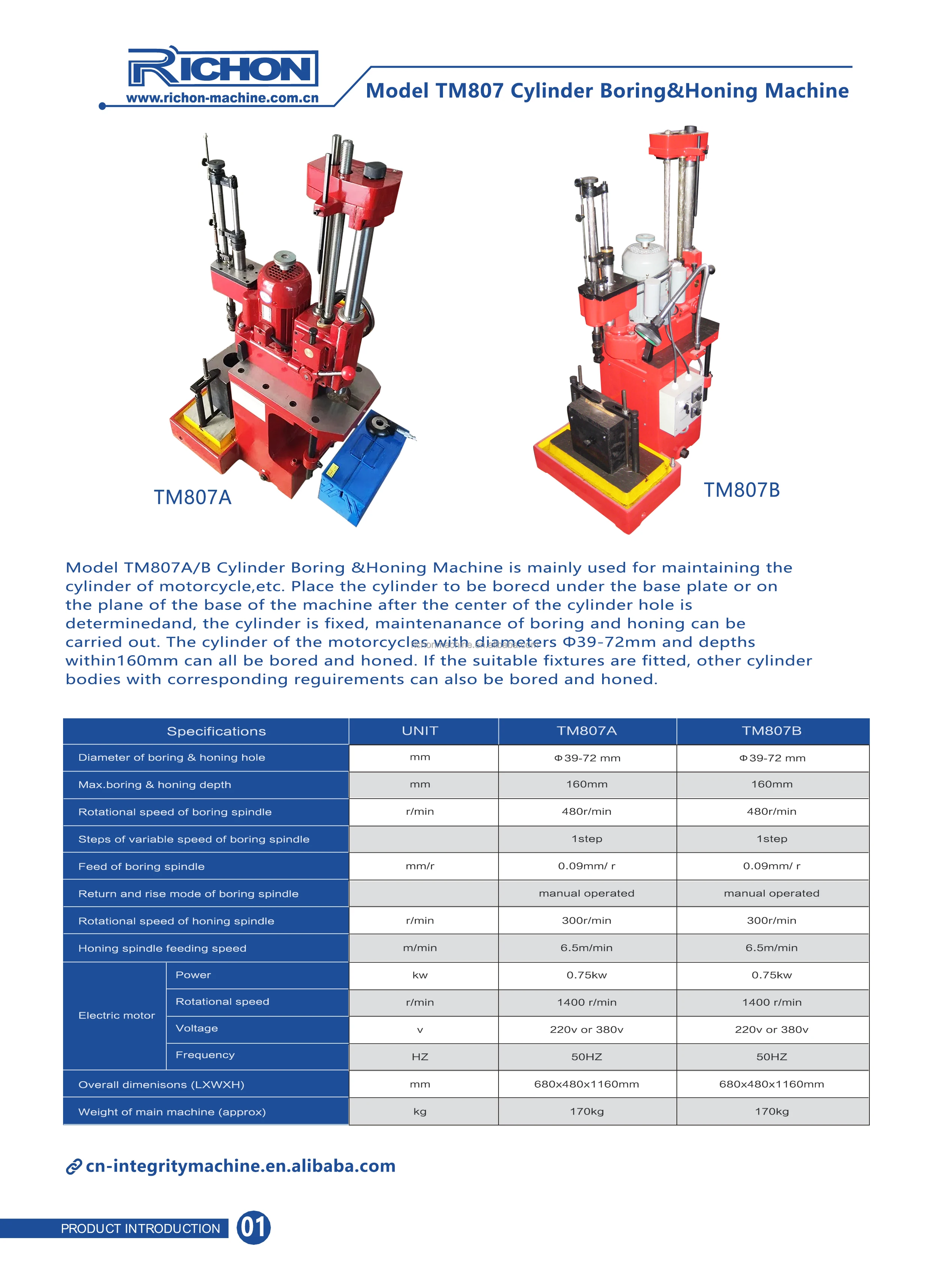 Motorcycle Cylinder Boring Machine T806 Engine Block Boring Machine