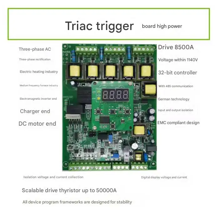 PSCR-3W Three-phase Thyristor Trigger Board Voltage Regulation Rectifier Module Power Regulator Dynamometer Power Controller