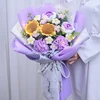 Romantico viola-2 garofani-2 statice-2 rose