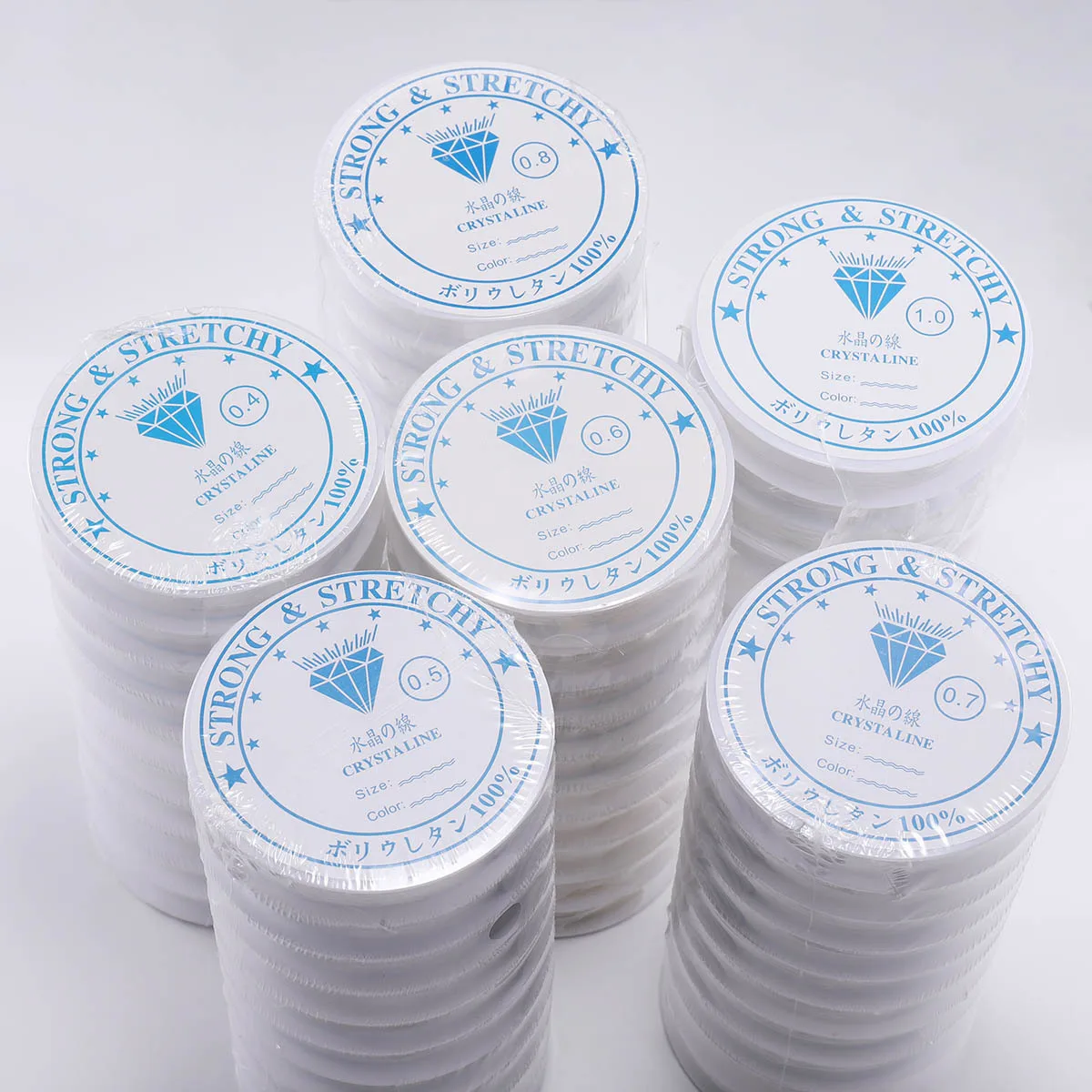 Customization Multi-size Plastic Line Clear String Elastic Beading Thread Crystal Wire Beads Cord for Making Jewelry Bracelet