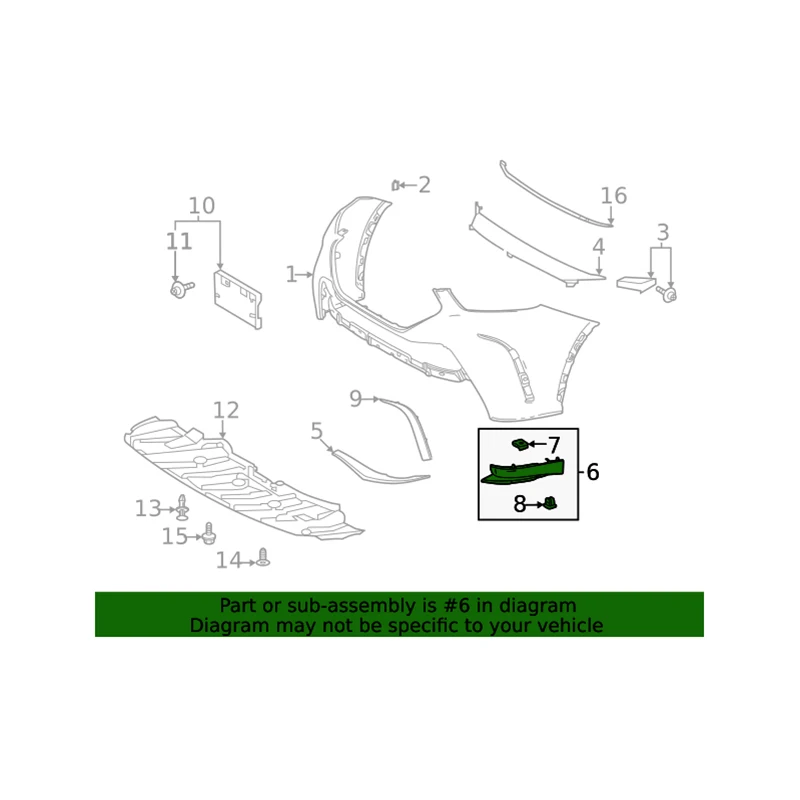 product bumper filler for toyota highlander xse 2021 2022 52512 0e010 52513 0e010-36