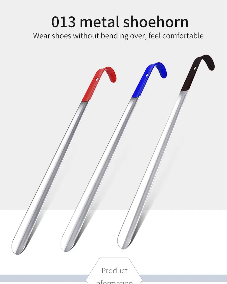 Metal Shoe Horn Long Handle Metal Shoehorn Stainless Steel Shoehorn With Pvc Plastic Grip Buy