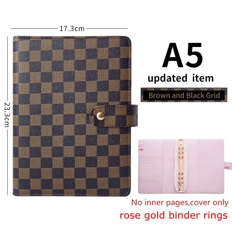 Wholesale China Luxury Loose Leaf White Checkboard Planner Cover
