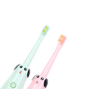 Competitive Low Price Kids Lovely Dog Style Toothbrush Battery Operated Children Home Use Reusable Trending Electric Brash