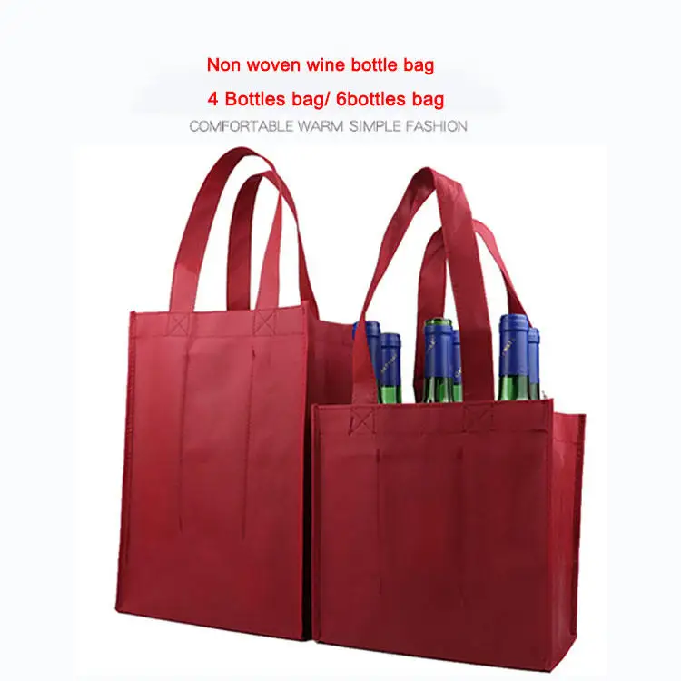 Wholesale Eco Friendly Reusable Non Woven Silk-screen Printed Wine ...