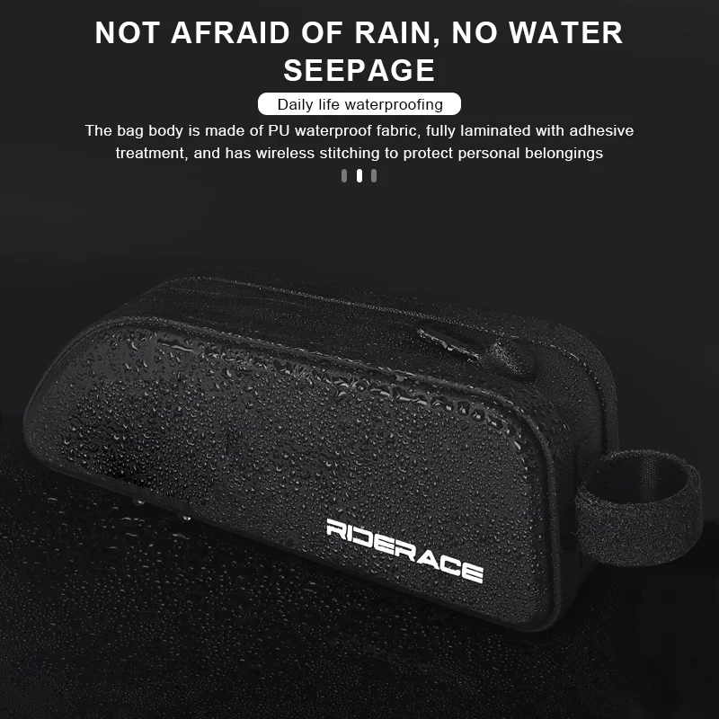 RIDERACE Bike Top Tube Bag Waterproof Durable Cycling Storage Bag MTB Road Bicycle Handlebar Front Bag Ultralight Frame Pouch