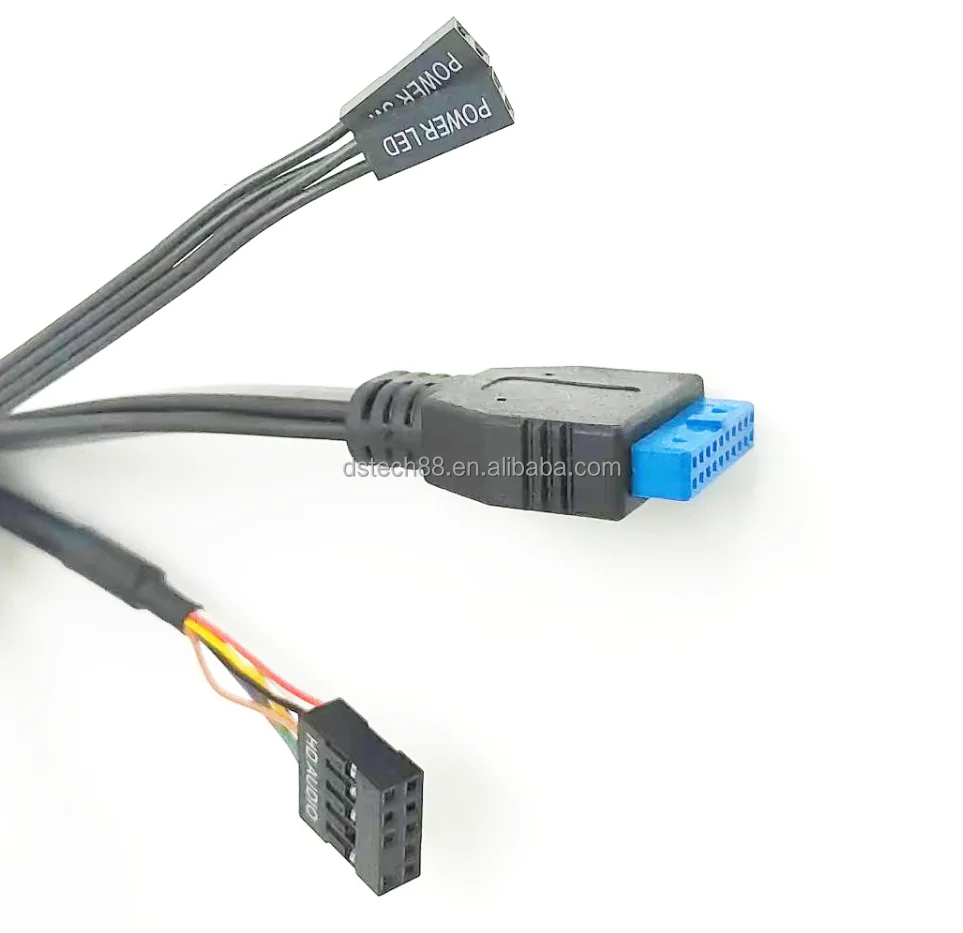 Pc Computer Case Pcb Front Panel Usb 3.0 Hd Audio Power Switch And Type