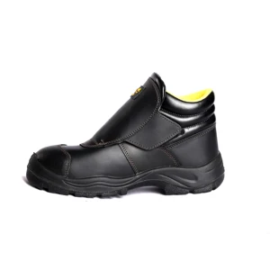 Factory Outlet Mid top Safety Shoes With Velcro Anti smash Puncture-proof Security Shoes Cow Leather Hard Wearing Work Footwear