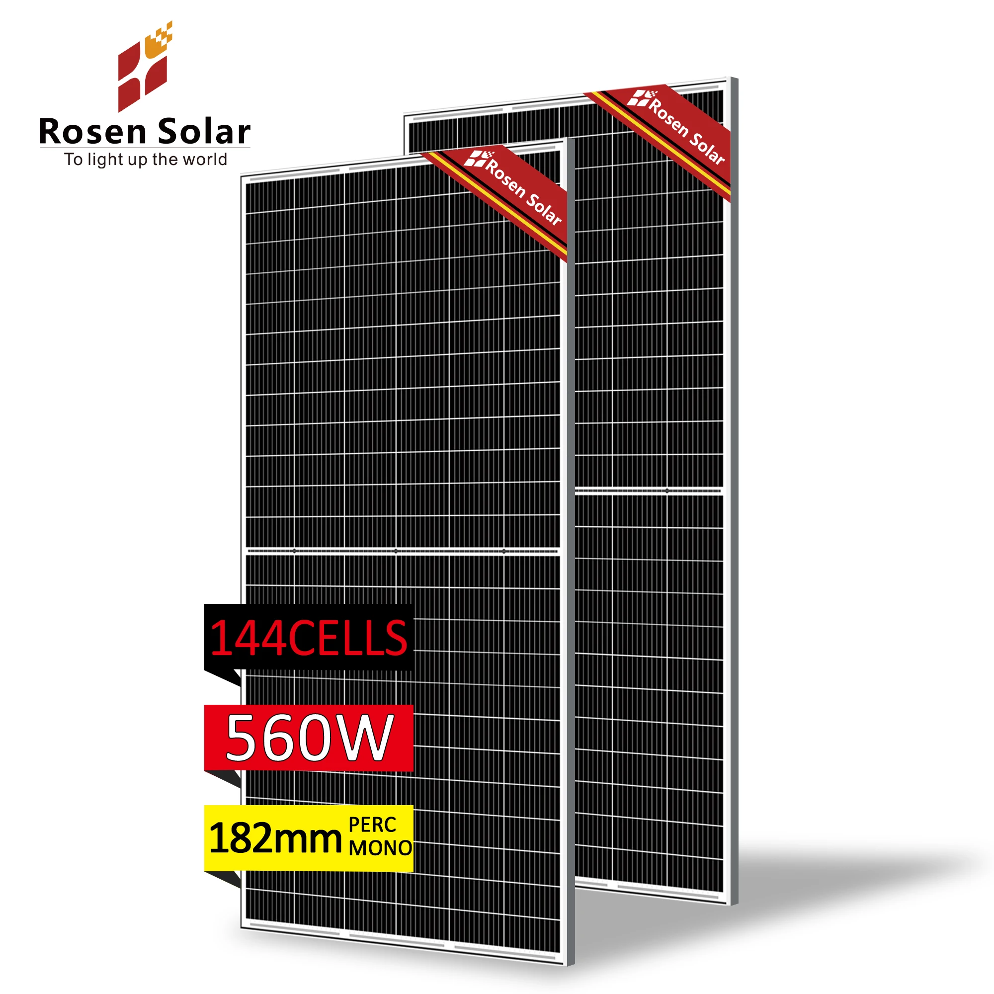 Half Cut Solar Panel 550W 560W 182Cells 10BB Half Cell 144 Cells big power for commercial Project Use