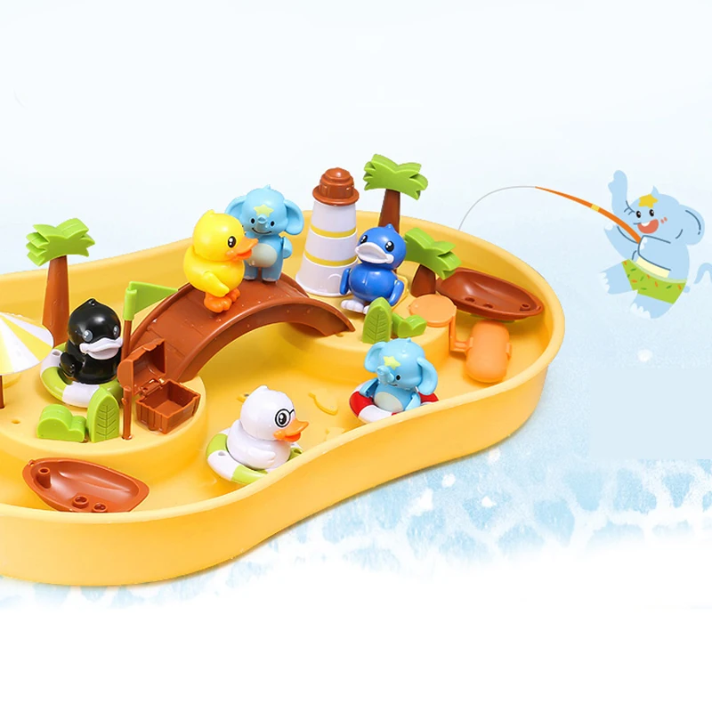 Электрическая игрушка «сделай сам», магнитный Набор для ванной с водным песком, детская игрушка для рыбалки