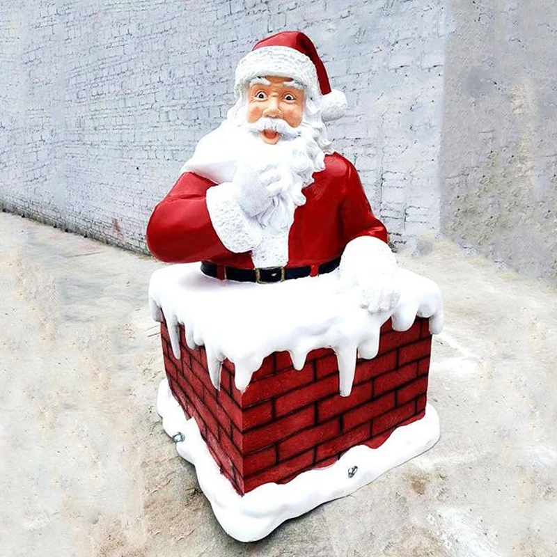 Source 2021 large fiberglass santa sleigh sculpture for outdoor resin  Christmas Decoration on m.