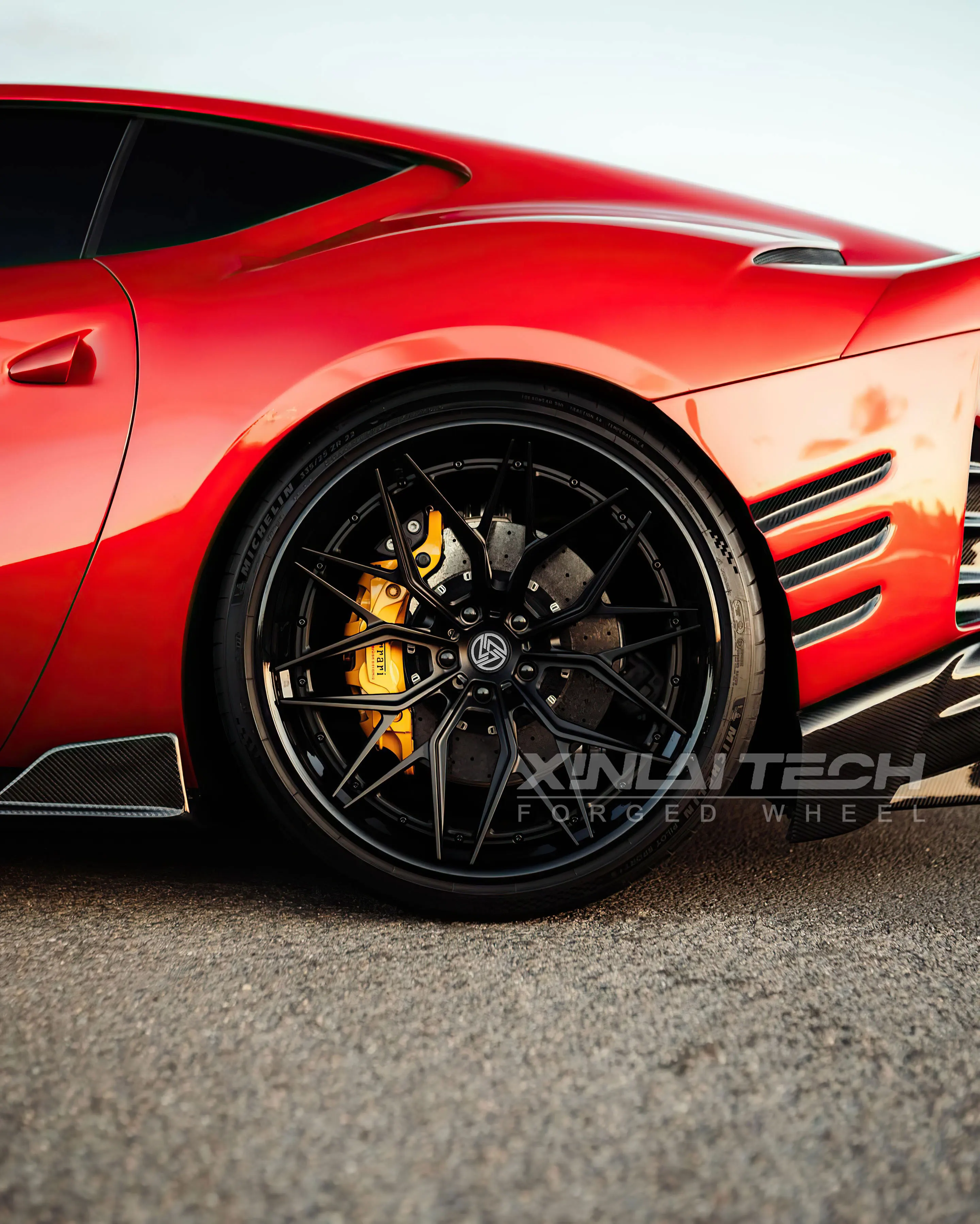 XL 2 Piece Matte Black Deep Lip Deep Dish Concave Forged Wheel 5x112 5x114.3 5x120 Custom Wheels for ferrari lamborghini - Image 3