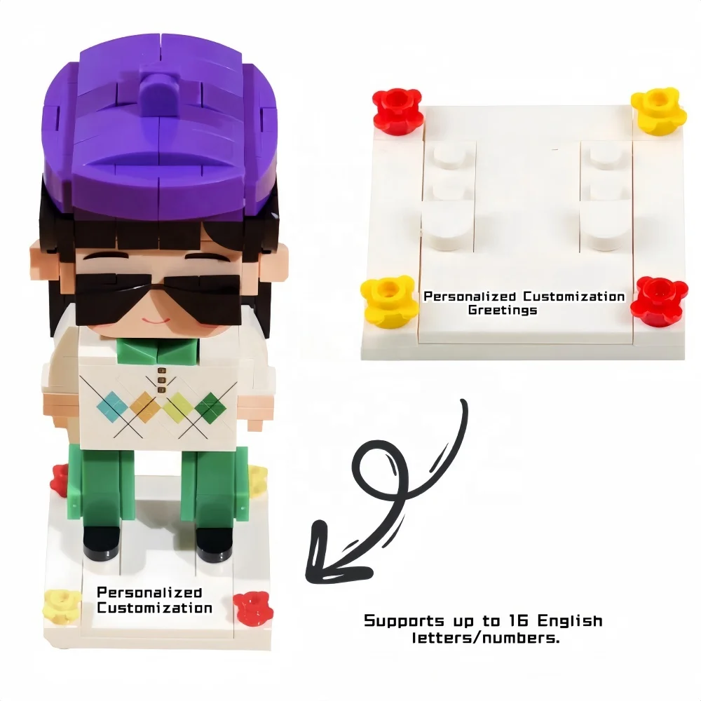 Jizai Anime Figure Custom Brick Figures Minionss Anime Figure 3d MOC Building Blocks Custom Cartoon Brick