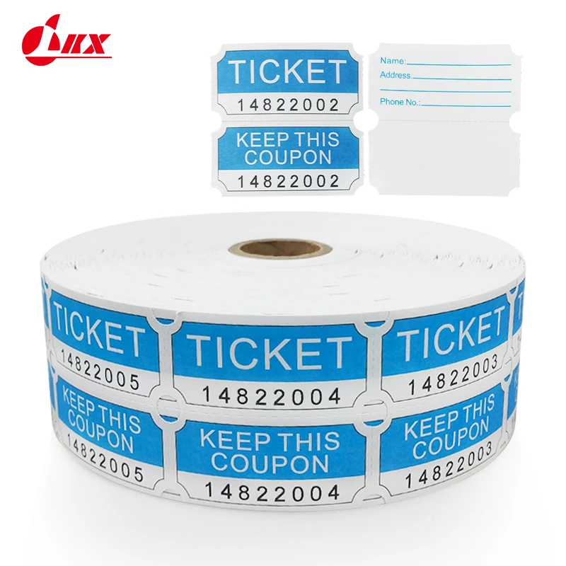 Пользовательский билет на выкуп из рафии лотерейный для игровой аркадной