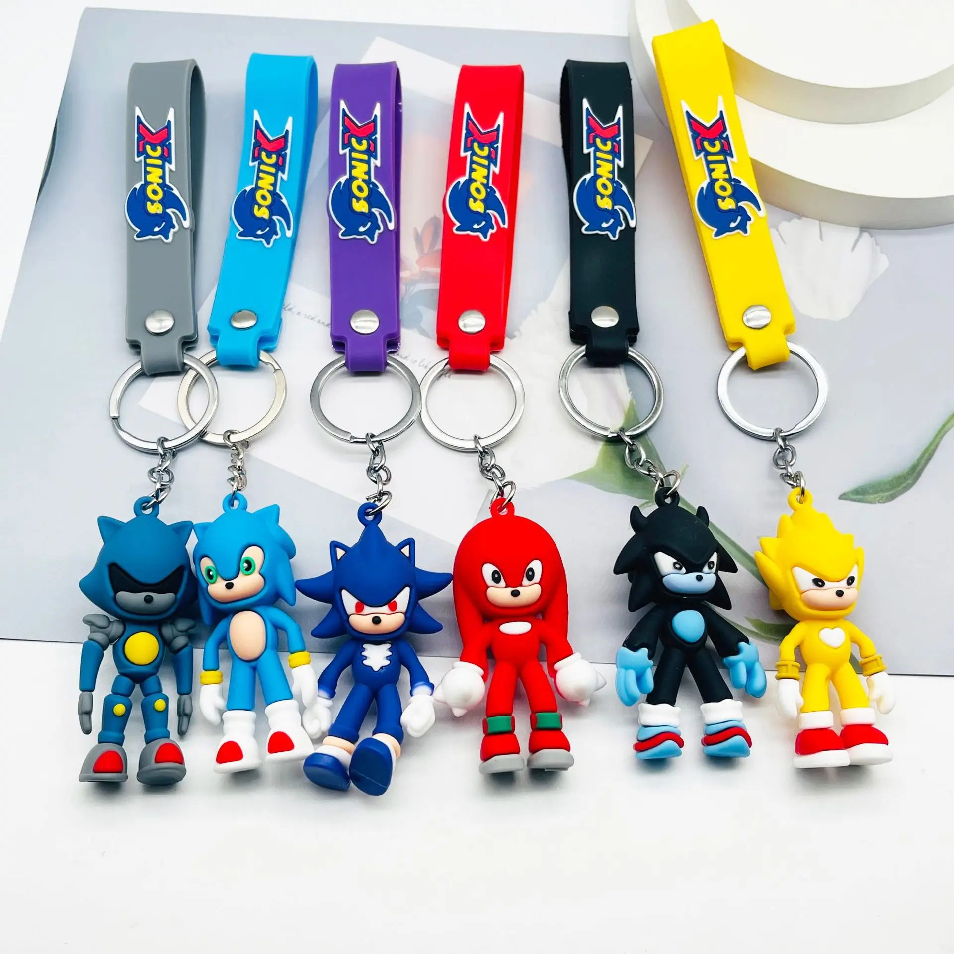 New Arrive 3d Anime Sonic Key Chain Sonic Key Ring Cute Backpack ...