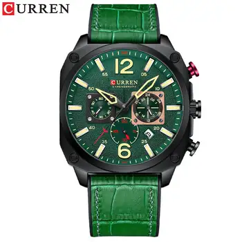 Curren 8398 Men's Calendar Belt Watch Europe and America popular men's watch business Men's Wristwatch