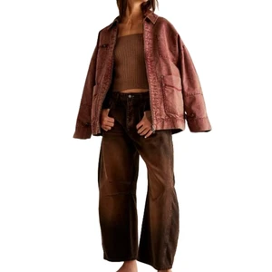 Custom Canvas Safari Jacket Fashionable Washed Waterproof Windproof Eco-Friendly Patch Pockets Oversized Zipper Closure Women's