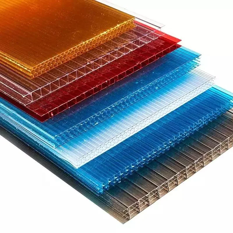 Цветной полупрозрачный поликарбонатный лист с двойными стенками от солнца пластиковые зеркальные листы