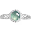 S925 silver inlaid  rings D983