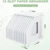 12-tier sloping file rack [35.8*33*32.3cm]