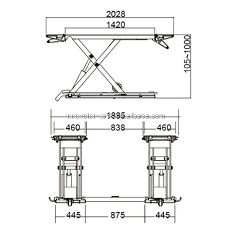 Portable Mid Rise Hydraulic Scissor Cheap Car Lifts Hoist Small Mini