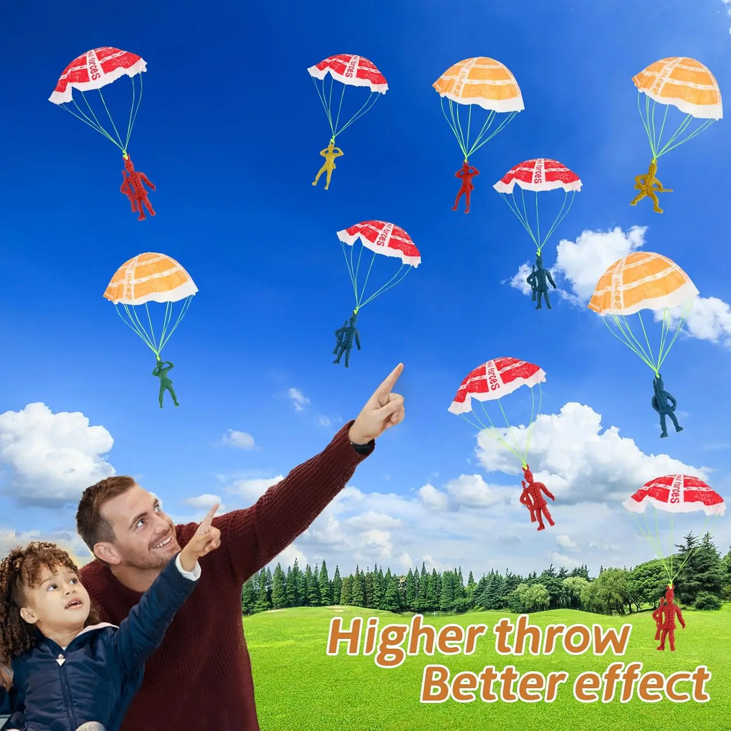 Flying Parachute Mini Parachute Toy Djubi Parashoot Slingshot