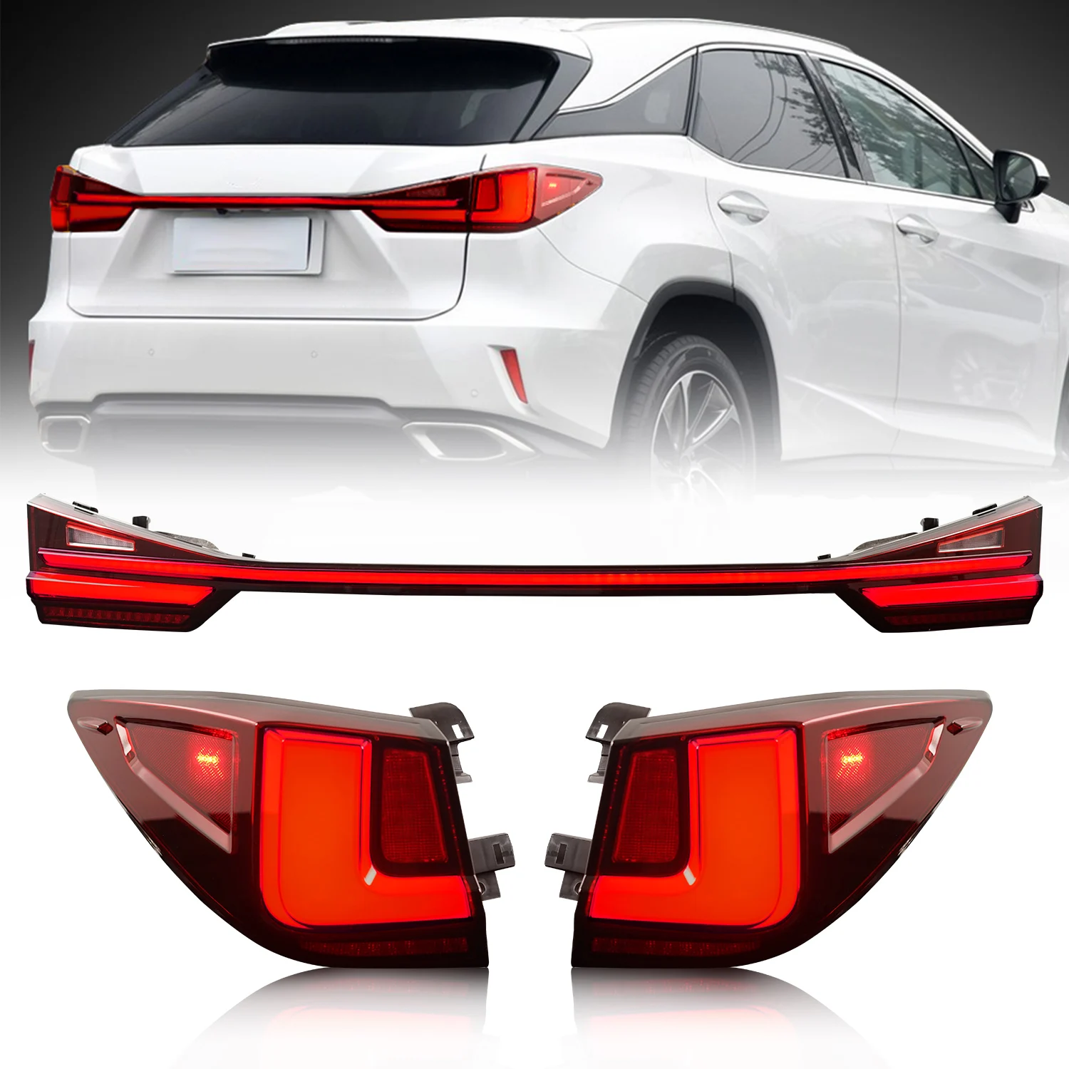 Archaic LED Rear Lamp - Dynamic Flowing Turning Signal for Lexus RX350