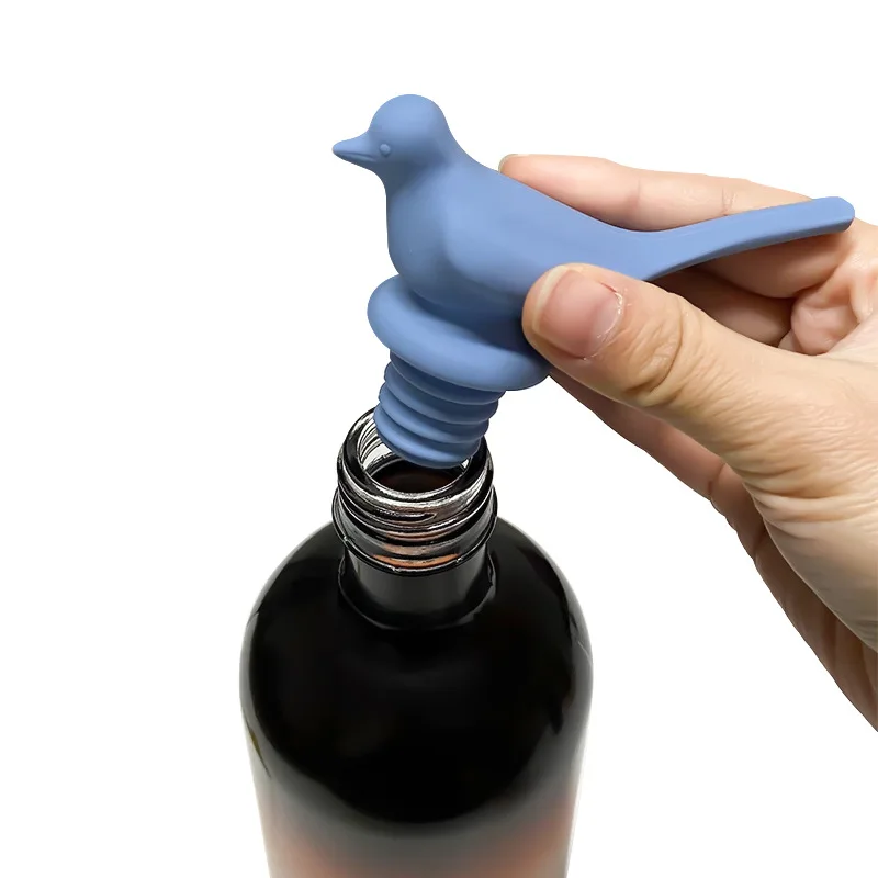 3D Bird Silicone Wine Stopper Multi-Color Food Grade Bottle Cap for Seasoning & Wine Preservation Red Wine Utensils Sealed Mouth supplier