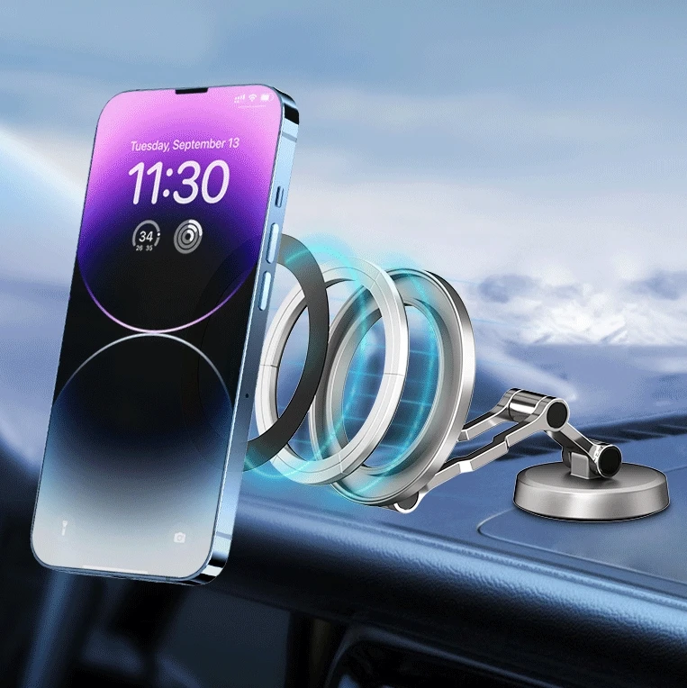 X820-1 360 Degree Rotating Universal Tablet Stand Car Metal Home Zinc Alloy Magnetic Cell Mobile Phone Holder for Samsung