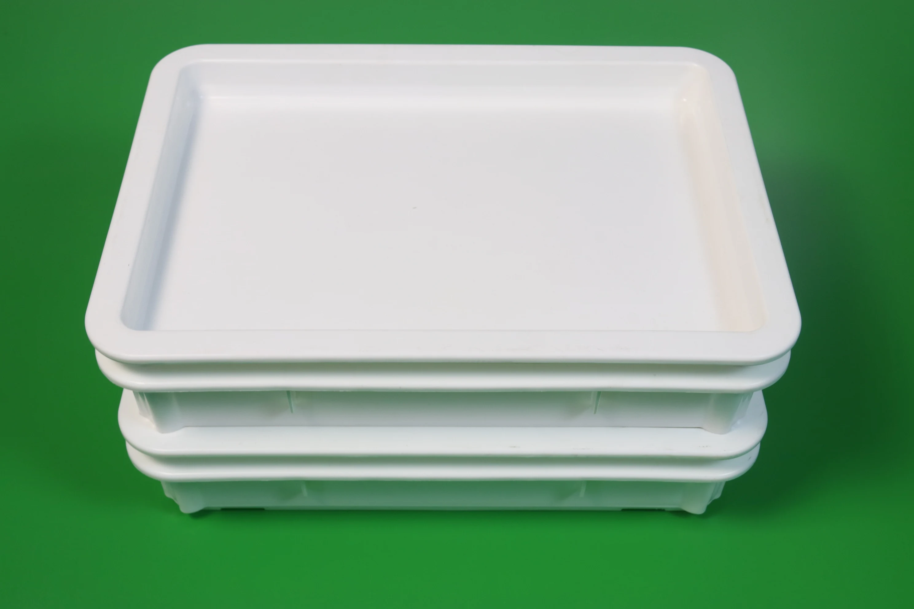 Tioncy Kit di 4 vassoi per impasto per pizza, impilabili, in plastica