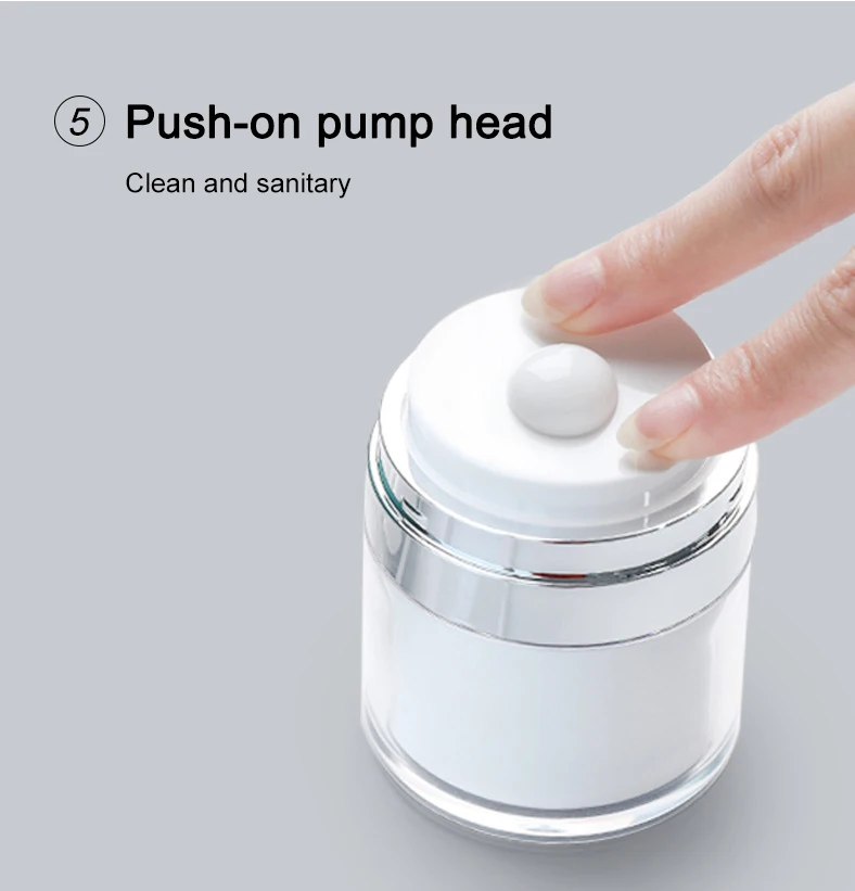 Airless pump face cream jar