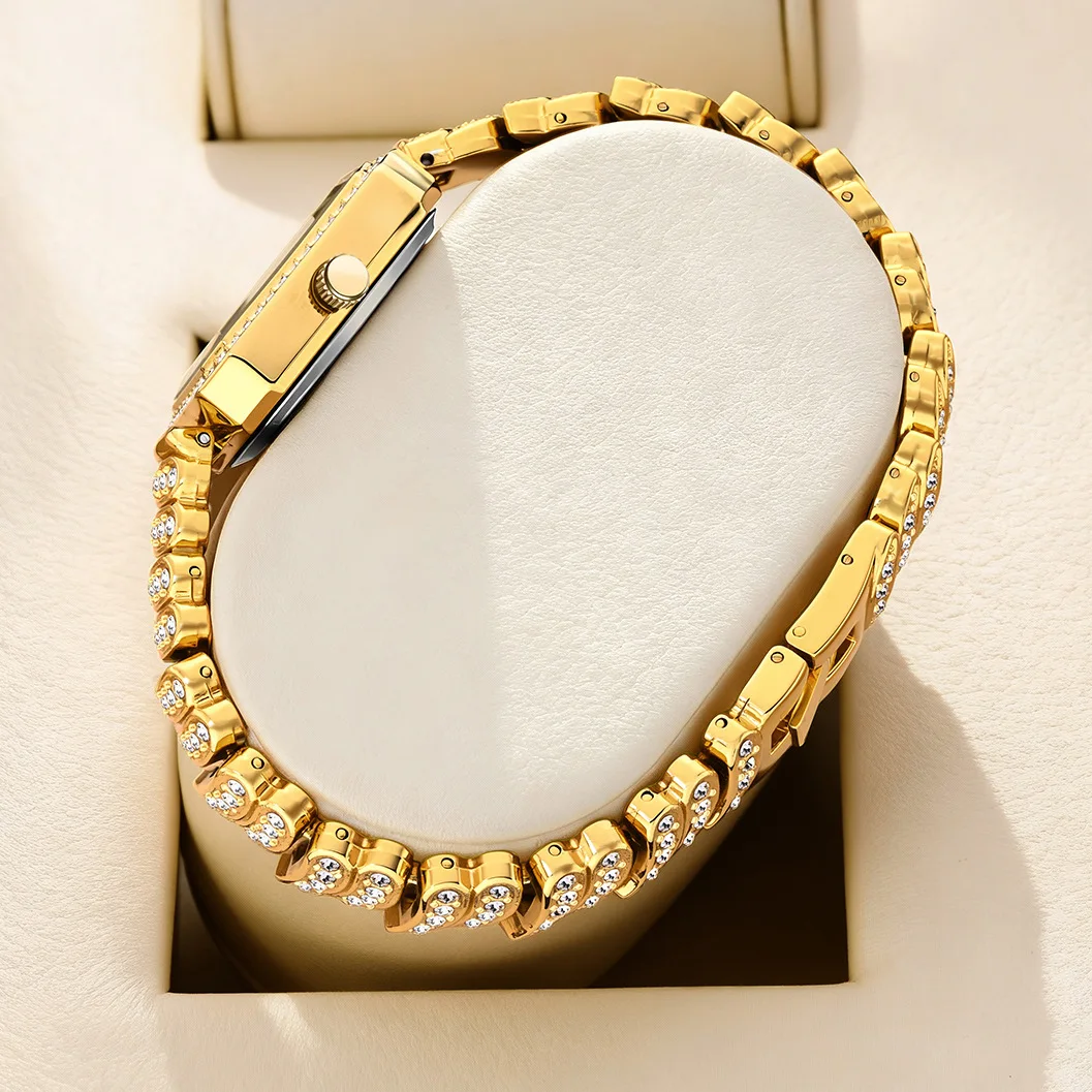 Rectangular Diamond Quartz Women's Watch OM-501734