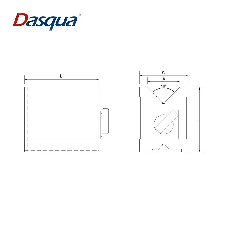 Dasqua Magnetic V Block for Cast Iron Surface Plates