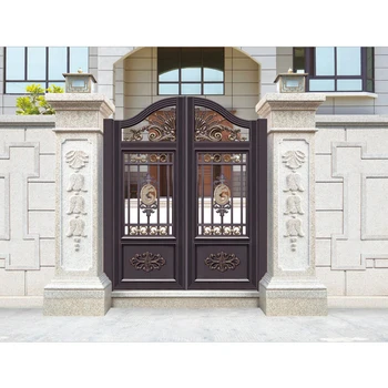 New Model Aluminum Single Gate Automatic Swing Gate iron gates for houses  white gate design