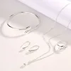 Silver water drop four-piece set