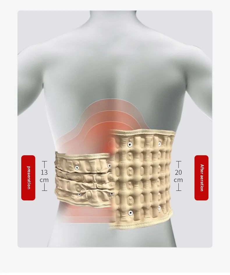 Hammacher Inflatable Lumbar Decompression Belt – Large, Beige – Air Traction For Back Support - View #2