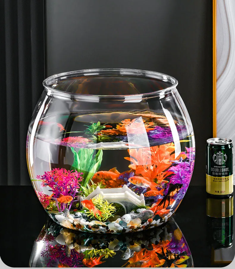 New Pet Mini Plastic Fish Bowl Aquariums Acrylic Goldfish Tank Bowl