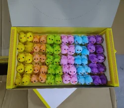 チッチのエッグバスケット☆ ひよこ　ぬいぐるみ　テディベア　イースター ふわふわカラフルなイースターパーティーデコレーションおもちゃ