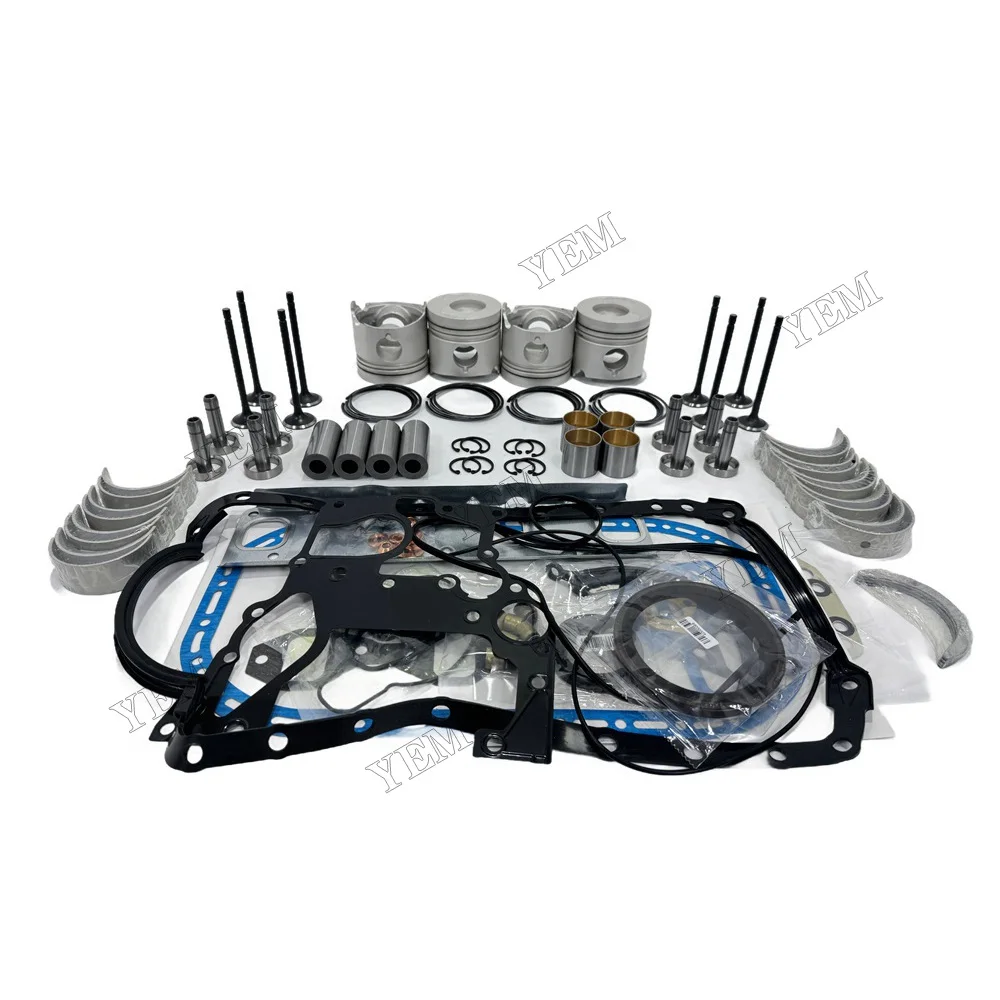 Engine Rebuild Kit With Piston Ring Bearing Valves Overhaul Gasket Set Compatible for Isuzu 4JA1 Replacement Engine Parts