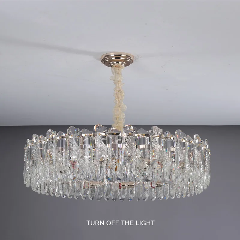 Подвесная люстра с кристаллами