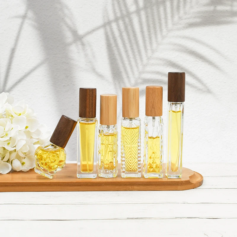 NEW 12ml square Round Shape Colored Perfume Glass Bottle|