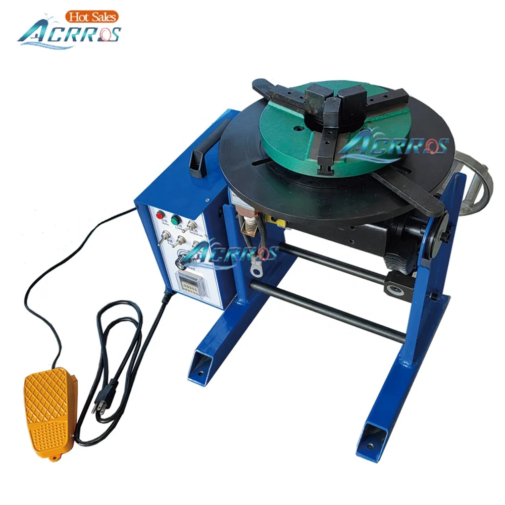 220V Small Welding Positioner with 30kg Rotating Turn Table New Condition 200 Welding Chuck 30kg Mig Mode