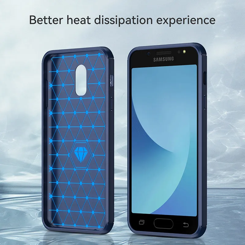 Black Matte Soft TPU Shockproof Phone Case for Samsung J Series