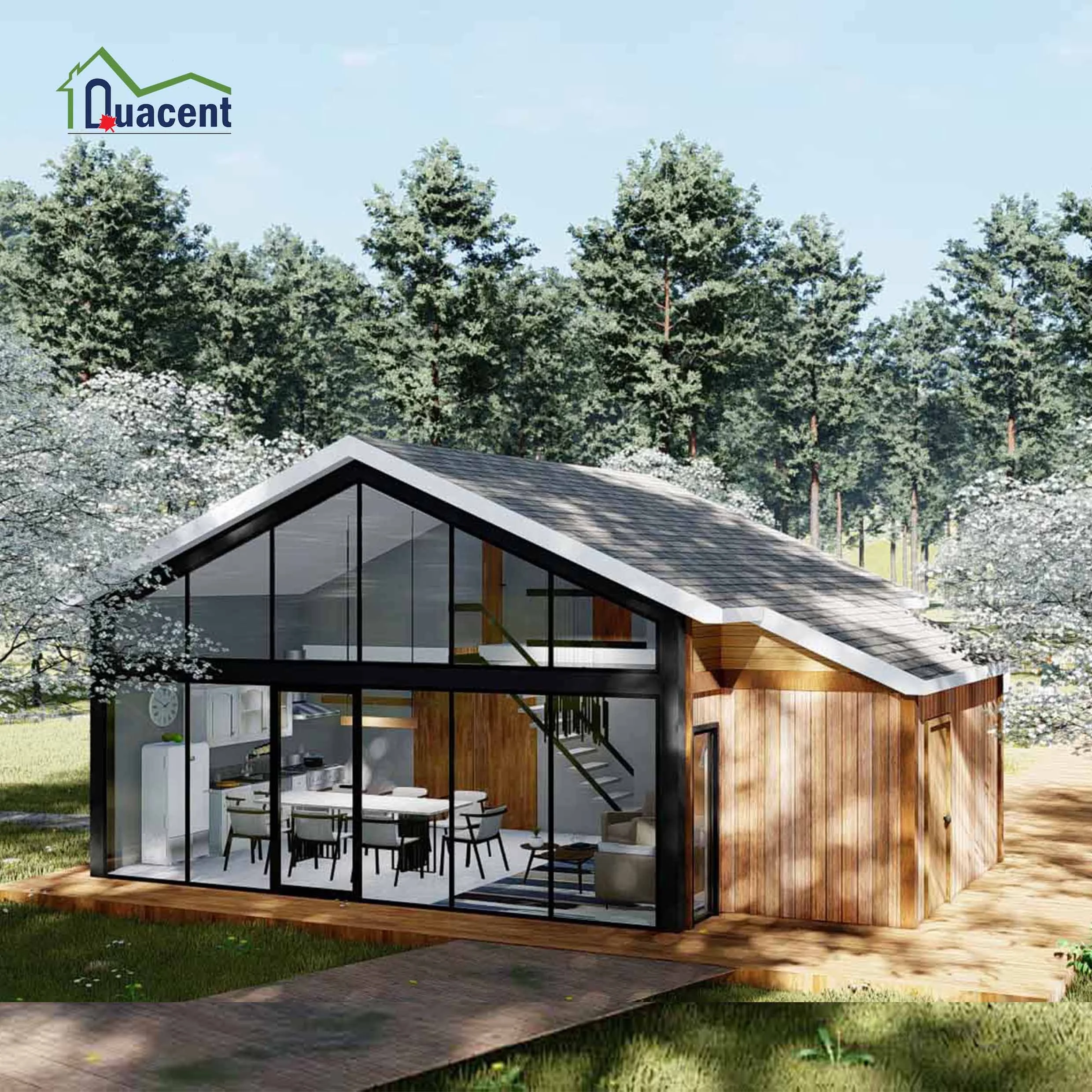 Quacent New Design Modern Prefabricated Villa Holiday House Accommodation Prefab Garden Office
