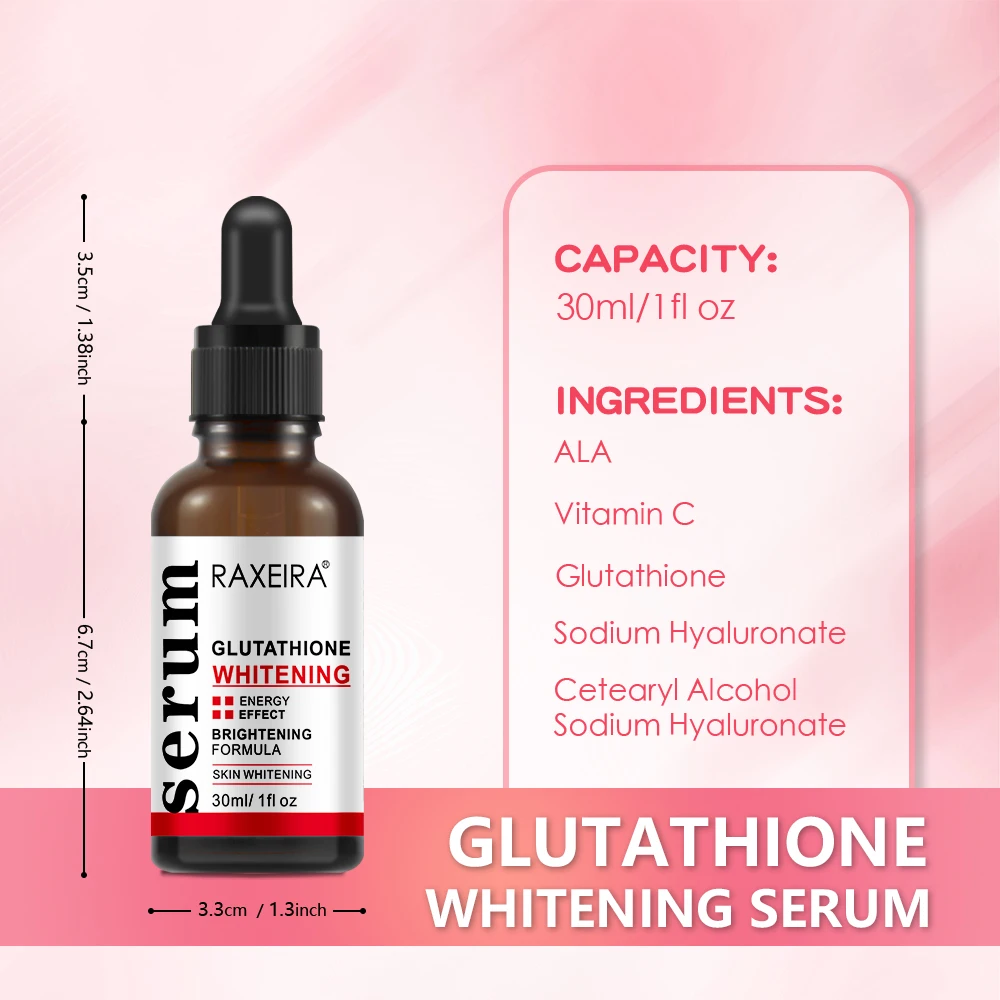 Wholesale Bulk Glutathione Serum Face Remove Melasma Dark Spots Face Care Brightening Whitening Vitamin C Serum for Dark Skin