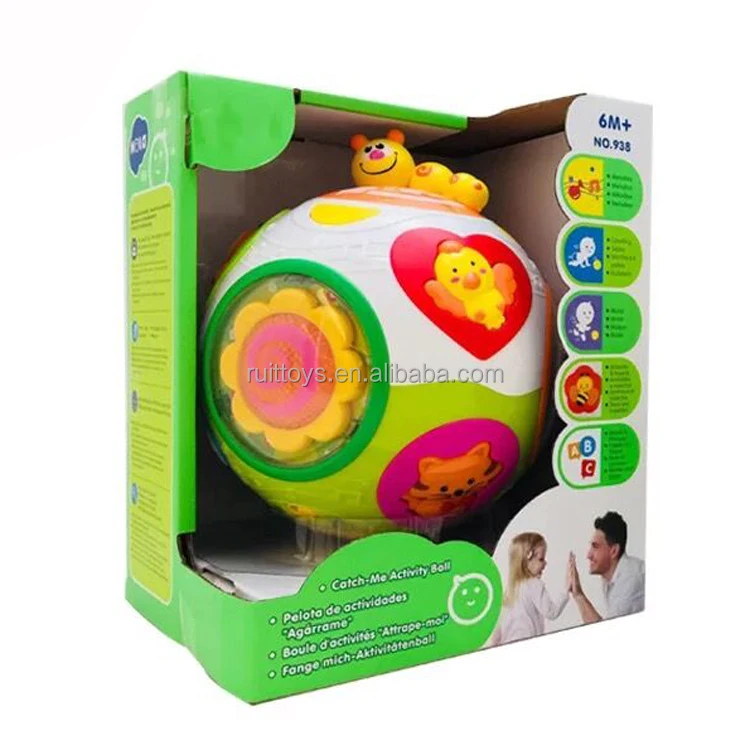 Electric Spinning Ball Toy Baby Moving Ball Wiggle And Crawl Ball